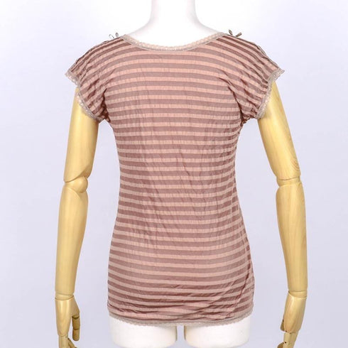 フレンチシャツ 下着 TUNIC【定番】 サッカーボーダー フレンチシャツ モカ 9447-E